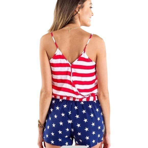 NWT Tipsy Elves American Flag Romper - Picture 2 of 10
